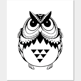 Cute Owl Mandala Posters and Art